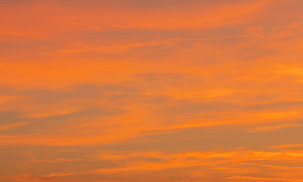 view of the fiery beautiful sunset during the fall evening. beautiful colors of the sky
