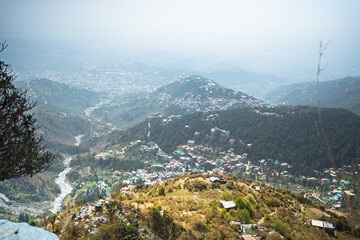 View from the top of the mountain, McLeod Ganj, also spelt McLeodganj, is a suburb of Dharamshala in Kangra district of Himachal Pradesh, India