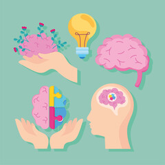 five mental health icons