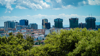 vista cidade lisboa amoreiras prédios urbano