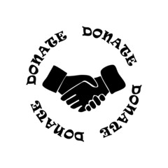 Donate, donation icon isolated on white background