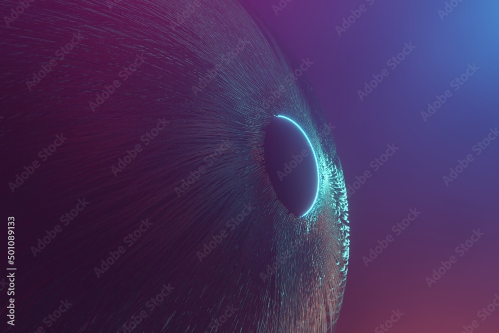 Leinwandbilder abstract eye background. centric motion of star trails. starburst dynamic lines or rays. 3d renderin