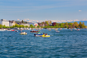Obraz premium In Zürich am Zürichsee, Schweiz
