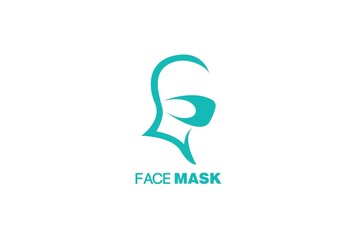 Face Protection Facial Mask Logo Design Vector Icon Illustrator.