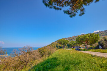 beautiful mountain landscape in Sicily Italy on a sunny day