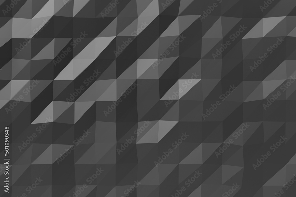 Poster 3d render of abstract black geometric background.