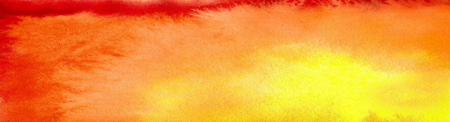 Abstract yellow orange red watercolor. Colorful background with space for design. Web banner. Website header. © Наталья Босяк