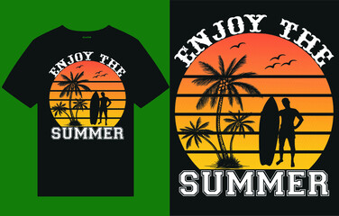 Enjoy the summer, summer t shirt, shirt, typo, typography, tee, text design, quotes design, printing vector, vintage design, text, 3d text, text printing,