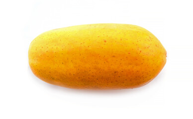 whole papaya tropical fruit isolated