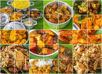 collage de plats emblématiques de la cuisine créole réunionnaise 