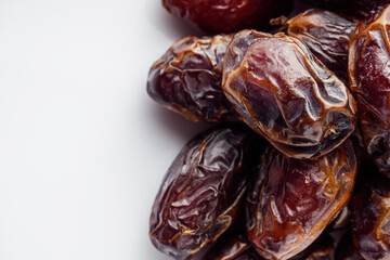 juicy royal dates on a white acrylic background