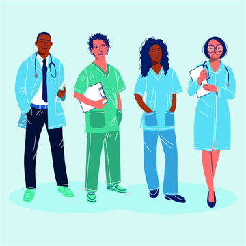 Group of doctors and nurses