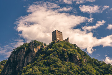 Fototapeta na wymiar Dolimiti Mountains Castle rock 