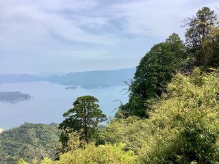 Scenery of the Seto Inland Sea from the Shishiiwa Observatory on Mt. Misen in Miyajima