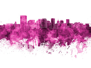 Fototapeta premium Richmond skyline watercolor