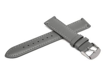 Leather watch strap