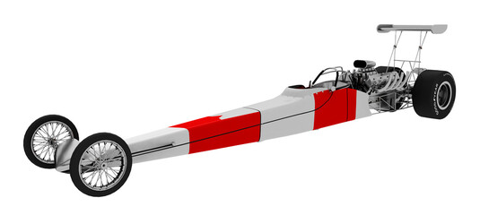 Dragster Fahrzeug, Freisteller