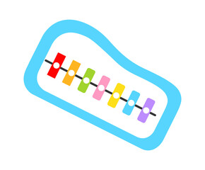 Cartoon musical toy. Vector illustration