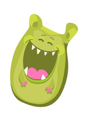 Cartoon Childish Funny monster. Vector illustration