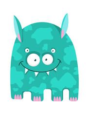 Cartoon Childish Funny monster. Vector illustration
