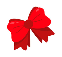 Photo Booth Prop red bow. Vector illustration
