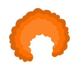 Photo Booth Prop clown wig. Vector illustration