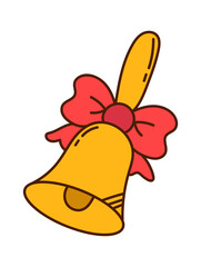 Bell icon. Back to School design element. Vector illustration