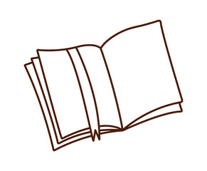 Lined book icon. Back to School design element. Vector illustration