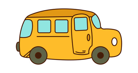 School bus design element. Vector illustration