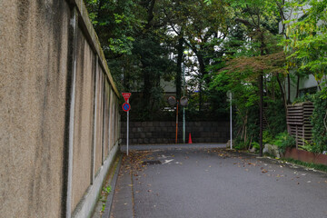 東京の赤坂6丁目での風景
