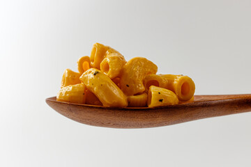 Mac and Cheese on a white background