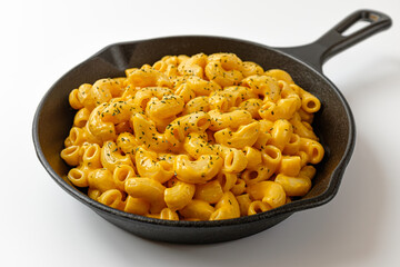 Mac and Cheese on a white background