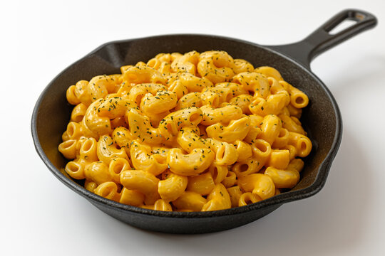 Mac And Cheese On A White Background