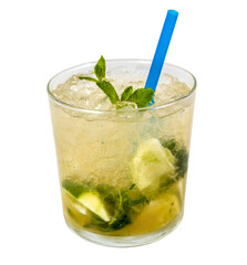 mojito cocktail isolated on white background