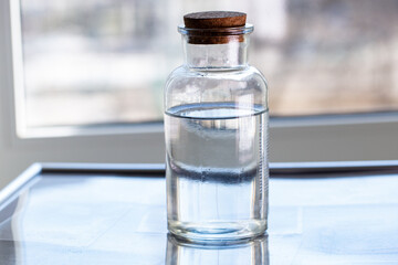 Glass jar with water
