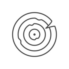 Wood log line outline icon