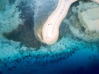 Menjangan Island, Bali, Indonesia. Aerial drone view.