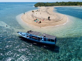 Menjangan Island, Bali, Indonesia. Aerial drone view.