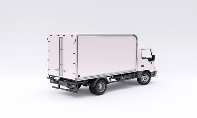 3d illustration, goods transport truck, 3d rendering