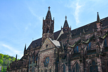 Fototapeta na wymiar Minster in the city of Freiburg