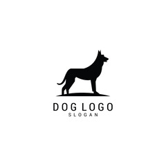 Nice dog logo icon design template flat vector premium vector Premium Vector