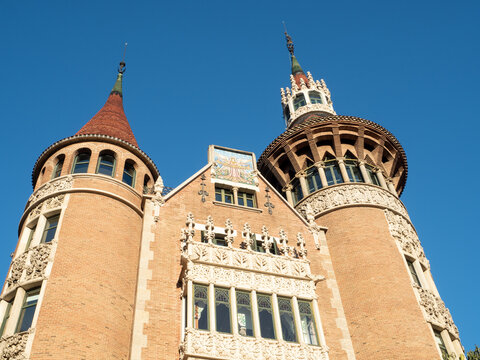 Casa Terrades (Casa de las Punxes) (House of Spires), designed by Josep Puig i Cadafalch, Barcelona, Catalonia