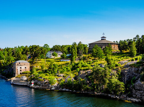 Fredriksborg Fortress, elevated view, Stockholm, Stockholm County, Sweden