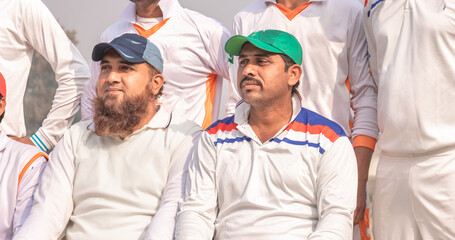 young cricketers posing after the match