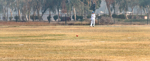 ball on the match ground 