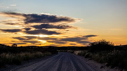 Naklejka na ściany i meble sunrise in the Kgalagadi Transfrontier park