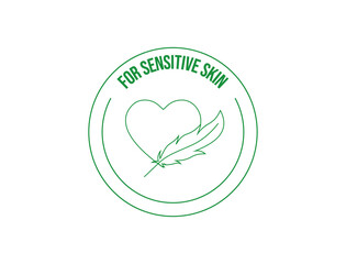 for sensitive skin icon vector illustration 