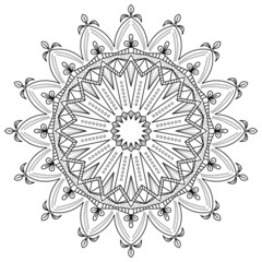 Oriental Mandala drawing vector illustration