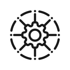 Fototapeta premium Framework icon. Frameworks outline on white background vector