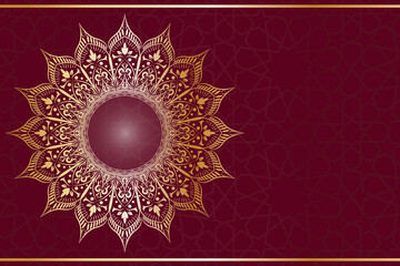 Islamic Golden Mandala vector art template
